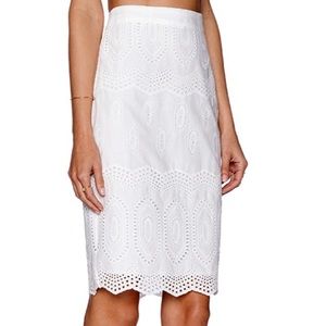 Bailey 44 Blue Backseat Eyelet Skirt Size L